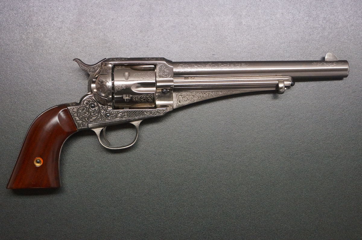 Uberti 1875 Outlaw vernickelt graviert mit 7.5" Lauf
