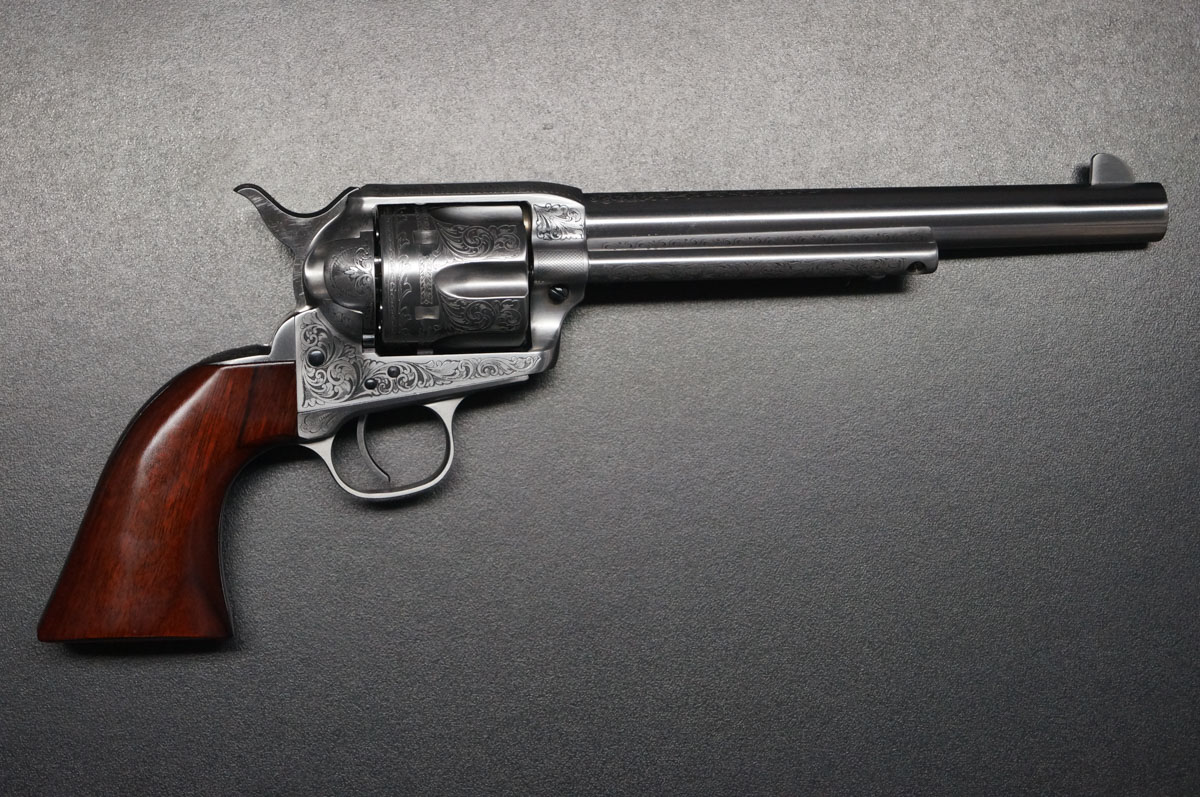 Uberti Westernrevolver graviert mit superior Oil Griff