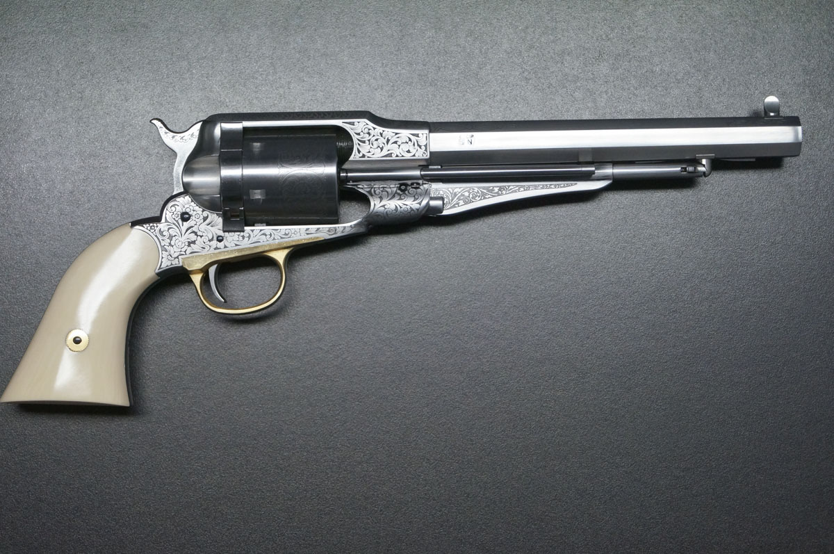 Uberti 1858 New Army Improved Western Revolver Graviert