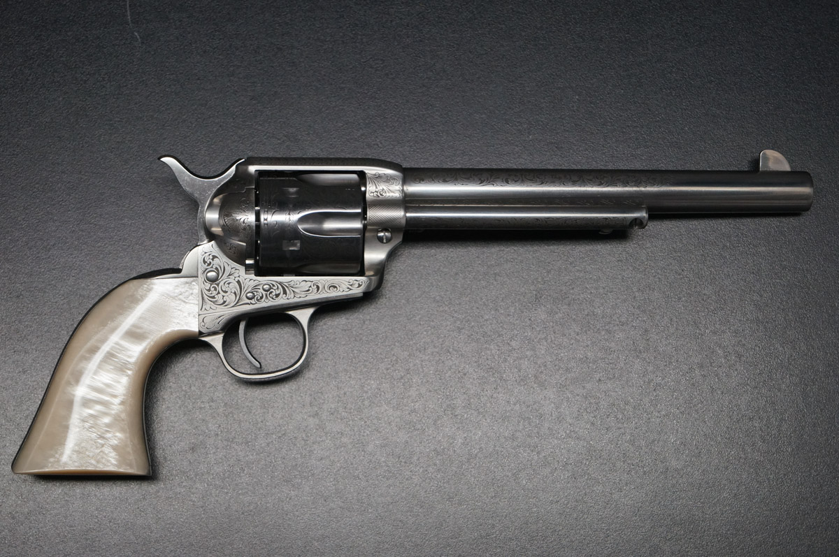 Uberti Stainless Steel Revolver mit Gravur